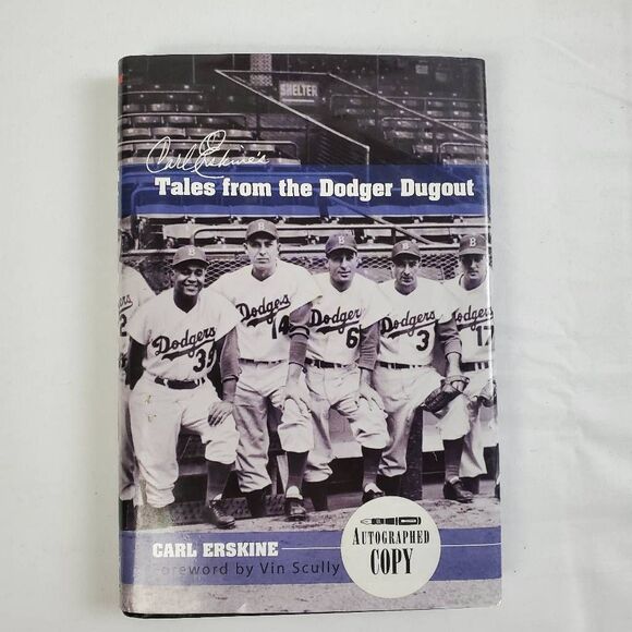 Carl Erskine Signed Tales from the Dodger Dugout Autographed HC Book Vin Scully - Picture 1 of 7